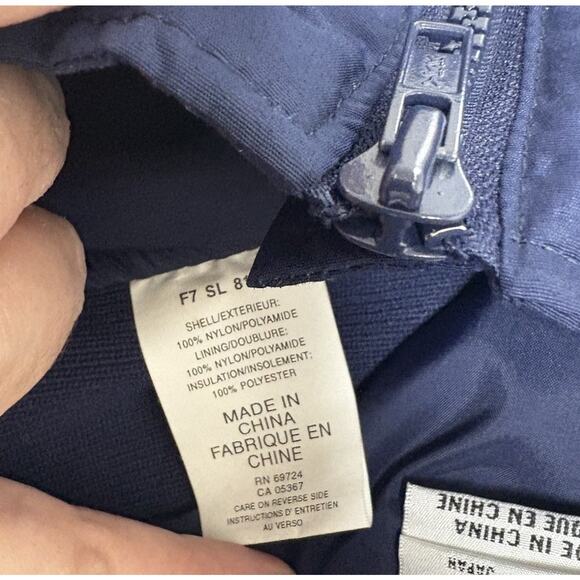 Vintage Columbia Womens Navy Insulated Snow Bib Overalls Size Large Ski Pants - Picture 4 of 5